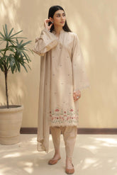 DYOT - 3PC LAWN EMBROIDERED SHIRT WITH CHIFFON DUPATTA  AND TROUSER - HZG2217